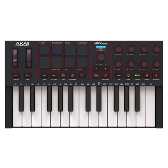 Akai MPK MINI Mk4 Portable MIDI Controller with Keypad - Black