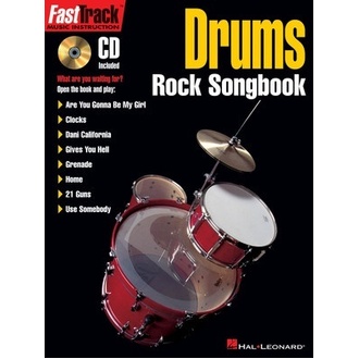 Fasttrack Drums Rock Songbook Bk/cd