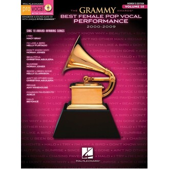 Grammy Awards Female Pop 00-09 Pro Vocal V58 Bk/