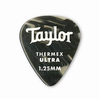 Taylor Premium 351 Thermex Ultra Picks, Black Onyx, 1.25mm, 6-Pack