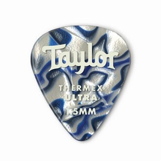Taylor Premium 351 Thermex Ultra Picks, Blue Swirl, 1.25mm, 6-Pack
