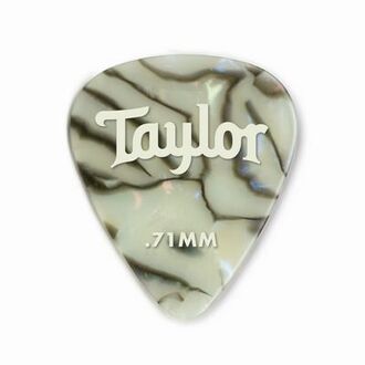 Taylor Celluloid 351 Picks, Abalone, 0.71mm, 12-Pack