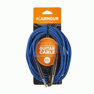 Armour GW20P 20ft Guitar Cable Woven Blue Python