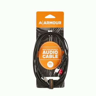 Armour RCA29S 1/8 Stereo to 2x RCA Cable 10ft