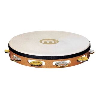 Meinl Percussion 1 Row Headed Recording-Combo Wood Tambourine - Super Natural - TAH1M-SNT
