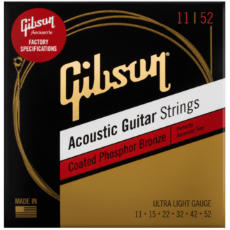 Gibson Coated Phos Bronze Ac Strings Ul 11-52