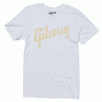 Gibson Distressed Logo Tee (White) Medium