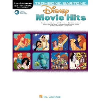 Disney Movie Hits For Trombone/baritone Bk/ola