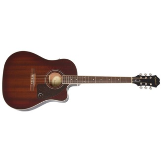 Epiphone AJ-220SCE Solid Top Acoustic-Electric Guitar Mahogany Burst