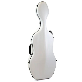 HQ Polycarbonate Cello Case 4/4 Textured White LightWeight