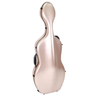 HQ Polycarbonate Cello Case 4/4 Brushed Red Rose Gold LightWeight