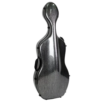 HQ Polycarbonate Cello Case 1/2 Silver & Black