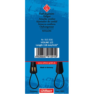 Wittner 915936 Nylon Tailpiece Hanger For Violin 1/2 Size