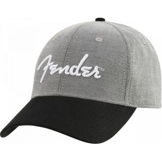 Fender® Hipster Dad Hat, Gray And Black, One Size Fits Most
