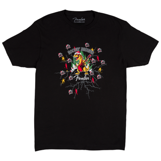 Fender 2025 Ugly Christmas Tee, S - Black
