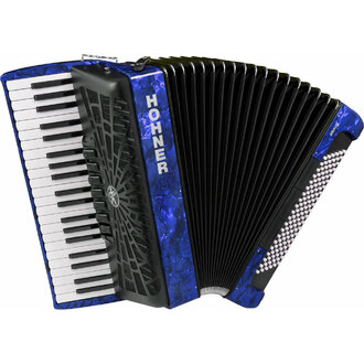 Hohner A16842 Bravo III 120 Bass Chromatic Accordion In Blue Pearl