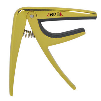 Aroma AC01 Gold Acoustic/Electric Capo For Steel String Guitar With Curved Fretboard