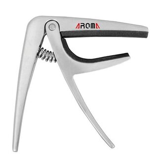 Aroma AC01 Silver Acoustic/Electric Capo For Steel String Guitar With Curved Fretboard