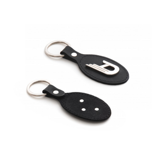 Duesenberg Genuine Leather Keychain Ring - Black
