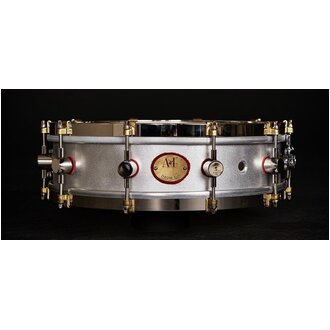 A&F Drum Co 14"x 4" A&F'er RED Limited Edition Snare Drum - 4.7mm Raw Aluminium