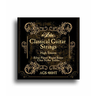 Aria AGS400HT Classical Nylon/Silver Ball End String Set (High Tension)