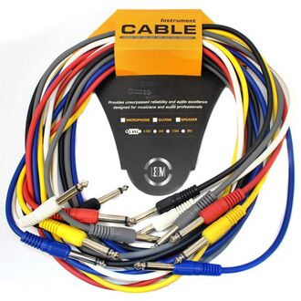 Leem 6ft FX Pedal Patch Cables 6pk (1/4" Straight Plug - 1/4" Straight Plug)