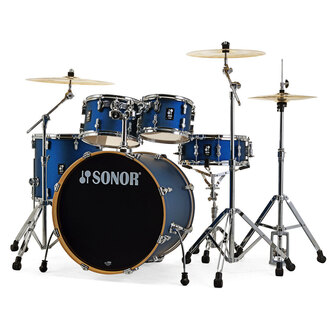 Sonor AQ1 Stage 22" Drum Kit w/Hardware - Deep Blue Sparkle