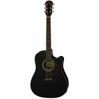 Aria ARADW01CEBK ADW-01 Series Dreadnought Acoustic-Electric Guitar w/Cutaway in Black