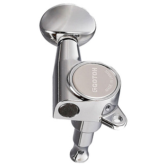 Gotoh ASG38105C SG381 Series Acoustic/Electric Guitar Tuning Machines In Chrome Finish (3+3)