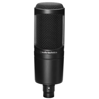 Audio Technica AT2020 Large Diaphragm Cardioid Condenser Microphone - Black