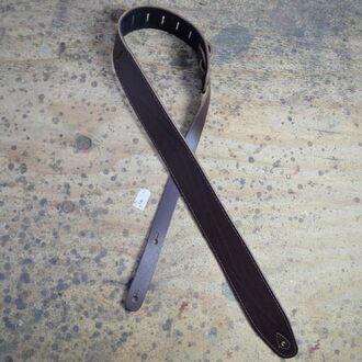 Colonial Leather 2.5″ Sueded Brown Solid Hide Leather Guitar Strap
