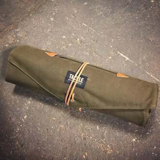Tackle Instrument Supply - Waxed Canvas Roll Up Stick Bag - Forest Green - RUSB-FG