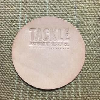 Tackle Instrument Supply - Leather Bass Drum Beater Patch Large - Natural - LBDBP-N