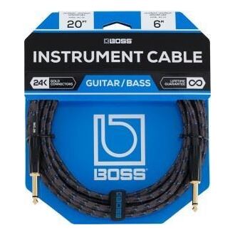 BOSS BIC-20 Instrument Cable 20ft SS  20ft / 6m - Straight/Straigh