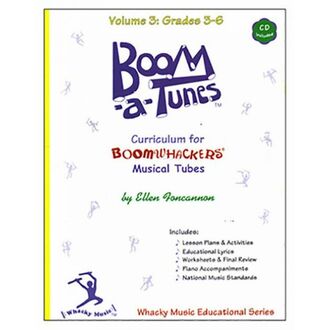 Boomwhackers BWBT3B "Boom-a-Tunes Volume 3" Curriculum Book/CD