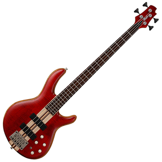 Cort A4 Plus FMMH 4 String Bass - Open Pore Black Cherry