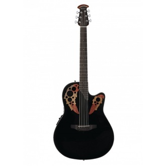 Ovation CE44-5 Celebrity Elite Mid Depth Acoustic-Electric Guitar Black