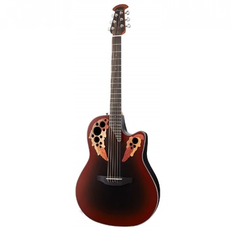 Ovation CE44-RRB Celebrity Elite Rev Red Burst Acoustic Electric Guitar 