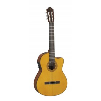 Yamaha CGX122MSC Classical Acoustic-Electric Guitar with  Solid Top, Cutaway