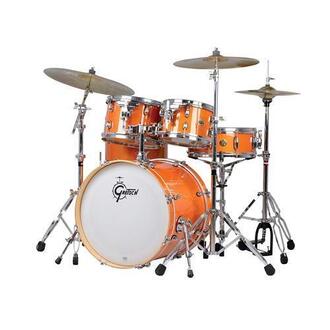 Gretsch Catalina Maple 4Pc W/22 Amber Glaze Drum Kit CM1-E824S-AMG