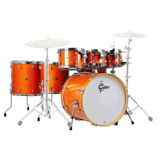 Gretsch Catalina Maple 7Pc W/22 Amber Glaze Drum Kit CM1-E826P-AMG
