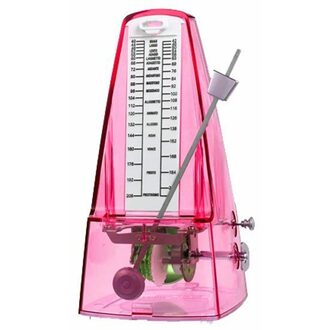 Cherry CM20TP Metronome w/Metal Mechanism and Bell - Pink Plastic