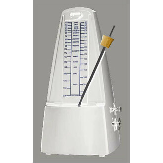 Cherry CM20WH Metronome w/Metal Mechanism and Bell - White Plastic