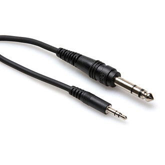 Hosa CMS103 Stereo Interconnect, 3.5 mm TRS to 1/4 in TRS, 3 ft
