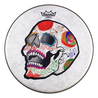 Remo 14" ArtBEAT Artist Collection Candy Skull by José Pasillas Drum Head