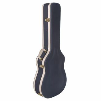 DCM Premium Dreadnought Case Black w/Ivory Stripe