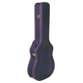 DCM Premium Dreadnought Case Black w/Purple Stripe