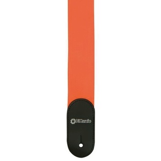 DiMarzio DD3100NO 2-Inch Nylon Guitar Strap w/Leather Ends Neon Orange