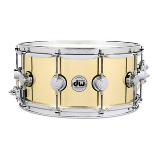 DW DRVN6514SPC Collector's Series 6.5x14 Polished Bell Brass Snare CR HW