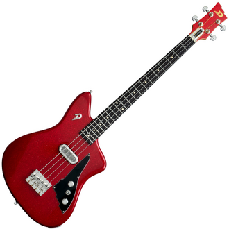 Duesenberg Kavalier Compact Medium-Scale Electric Bass, Red Sparkle